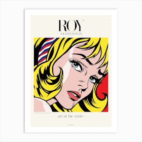 RIBBON GIRL | LICHTENSTEIN DIGITAL REPLICA Art Print