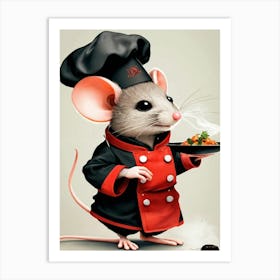 Ratoncito Chef, Indumentaria Rojinegra Art Print