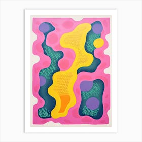 Abstract Landscape Risograph Style 19 Art Print