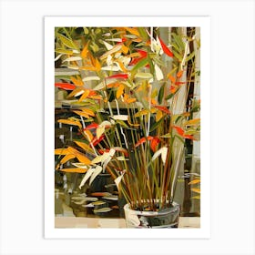 Bamboo In A Vase Art Print