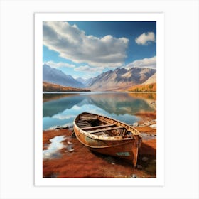 Boat On The Lake 25 Art Print