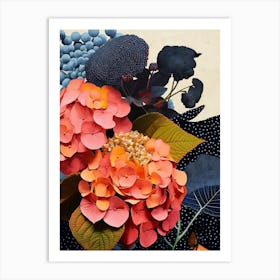 Surreal Florals Hydrangea 2 Flower Painting Art Print