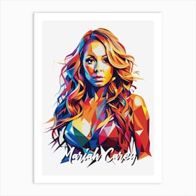 Mariah Carey 01 Portrait Music Icon Style WPAP Pop Art Art Print