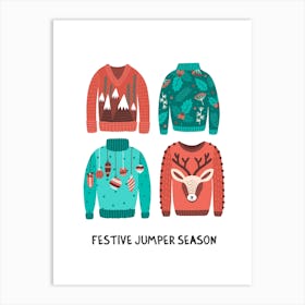 Festive Jumper Season Art Print