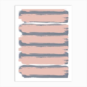 Blue And Pink Lines Art Print