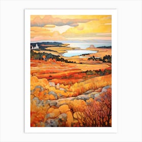 Autumn National Park Painting Acadia National Park Maine Usa 3 Art Print