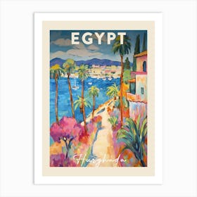 Hurghada Egypt 1 Fauvist Painting  Travel Poster Art Print