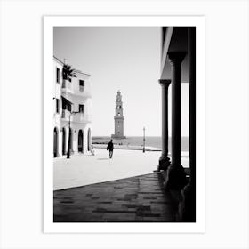 Sitges, Spain, Black And White Analogue Photography 1 Art Print