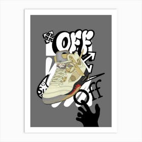 Nike retro 5 of white sail Art Print