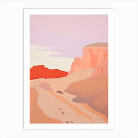 Karakum Desert   Asia (Turkmenistan), Contemporary Abstract Illustration 4 Art Print