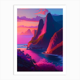 Na Pali Coast Dreamy Sunset 3 Art Print