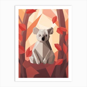 Koala Minimalist Abstract 1 Art Print