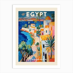 Hurghada Egypt 4 Fauvist Painting  Travel Poster Art Print