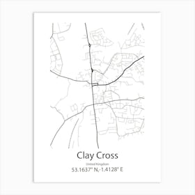 Clay,United States Minimalist Map 1 Art Print