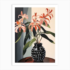 Bouquet Of Toad Lily Flowers, Autumn Fall Florals Painting 2 Art Print
