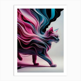 Abstract Cat 18 Art Print