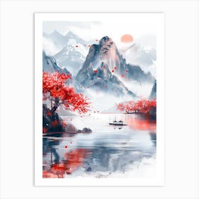 Asian Landscape Painting 3 Art Print