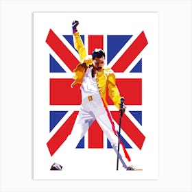 Freddie Mercury Rock Star Pop Art Wpap Art Print