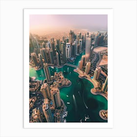 Dubai Skyline Art Print