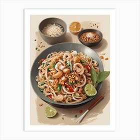 Thai Food Illustration Art Print