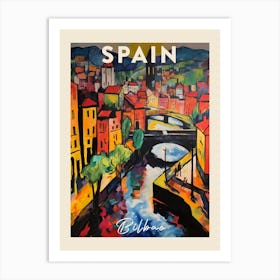 Bilbao Spain 2 Fauvist Painting  Travel Poster Art Print