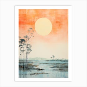 Watercolour Of Sundarbans National Park   Bangladesh And India 3 Art Print