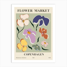 Flower Market Copenhagen Art Print