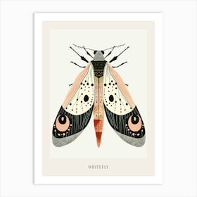 Colourful Insect Illustration Whitefly 16 Poster Art Print