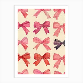 Cherry Bows Collection 1 Pattern Art Print