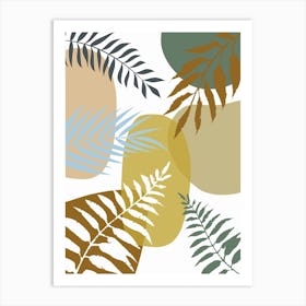 Abstract Fern Leaves 8 Art Print