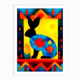 Rabbit In bold colors, 1460 Art Print