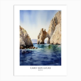Cabo San Lucas 3 Watercolour Travel Poster Art Print