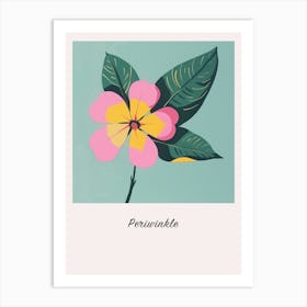 Periwinkle 1 Square Flower Illustration Poster Art Print