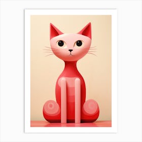 Pink Cat Art Print