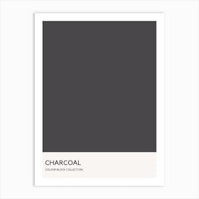 Charcoal Colour Block Poster Art Print