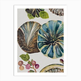 Barnacle Vintage Graphic Watercolour Art Print