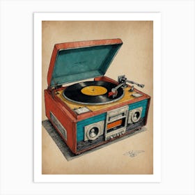 Turntable Art Print