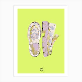 Shoes Yellow Art Print