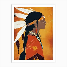 Shoshone Shadows; A Minimalist Vision ! Native American Art Art Print