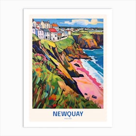 Newquay England 6 Uk Travel Poster Art Print