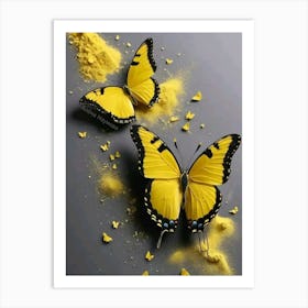 Yellow Butterflies Art Print