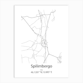 Spilimbergo,Italy Minimalist Map Art Print