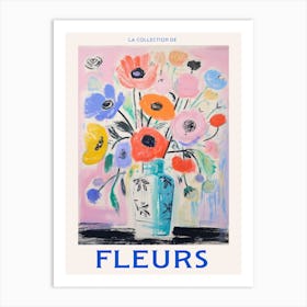 French Flower Poster Anemone 2 Art Print