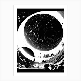 Planetesimal Noir Comic Space Art Print