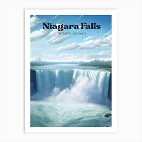 Niagara Falls Ontario Canada Vacation Travel Art Illustration Art Print