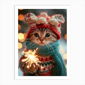 Christmas Cat Poster