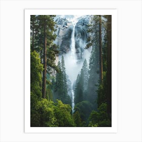 Waterfall Forest (17) Art Print