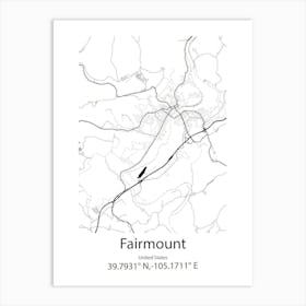 Fairmount,United States Minimalist Map Art Print