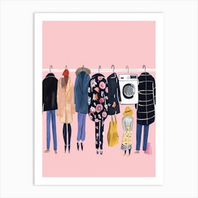 Clothes Hanger Illustration Art Print