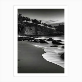 Black And White Beach 26 Art Print